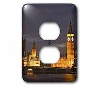3dRose lsp_82726_6 UK London, Big Ben And Houses Of Parliament Eu33 Bja0026 Jaynes Gallery - Cubierta de enchufe para 2 enchufes