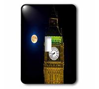 3dRose lsp_82745_1 London Big Ben Clock Tower, The Moon Eu33 Dsl0001 David Slater interruptor de palanca individual