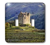 3dRose lsp_82823_2 Scotland, Highland, Eilean Donan Castle, Lochs Eu36 Rer0021 Ric Ergenbright Interruptor de doble palanca