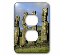 3dRose lsp_85892_6 "Chile Easter Island Ahu Akivi Moai Statues Sa05 Ksc0009 Kevin Schafer" 2 enchufes cubierta multicolor