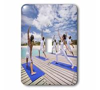 3dRose lsp_89180_1 Yoga on The Dock in The Caribe (Mr) Us10 Gjo0672 Greg Johnston Interruptor individual