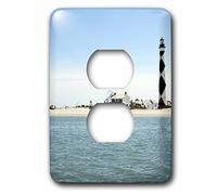 3dRose LSP_93275_6 North Carolina, Cape Lookout Lighthouse-US34 LSE0036-Lynn Seldon 2 Plug Outlet Cover Cover Multicolor