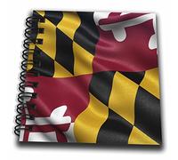 3dRose - Mini bloc de notas con bandera de Estados Unidos de Maryland Waving in the Wind (4 x 4 pulgadas), multicolor