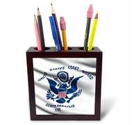 3dRose ph_239769_1 - Soporte para bolígrafo de azulejos (5 pulgadas, diseño de la bandera de los Estados Unidos