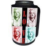 3dRose - RinaPiro - Marilyn Monroe - Love. Marilyn Monroe. - Envoltura para botellas (cc-253499-1)