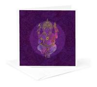 3dRose Tarjeta de felicitación ilustración de Hindu Dios Ganesha Elephant, 6 x 6" (gc_268364_5)