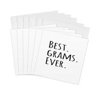 3dRose Tarjetas de felicitación - Best Grams Ever - Regalos para abuelas - Apodos de abuela - texto negro - regalos familiares - 6 por 6 pulgadas, juego de 6 (gc_151508_1)