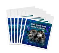 3dRose Tarjetas de felicitación - By the Tracks that We Leave- Dakota Native American Citation - 6 por 6 pulgadas, juego de 6 (gc_310381_1)