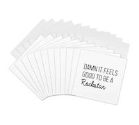 3dRose Tarjetas de felicitación - Damn It Feels Good To Be A Rockstar - 6 pulgadas por 6 pulgadas, juego de 12 (gc_288608_2)