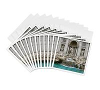 3dRose Tarjetas de felicitación - Fontana de Trevi, Roma, Italia - 6 por 6 pulgadas, juego de 12 (gc_289636_2)