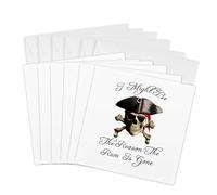 3dRose Tarjetas de felicitación - I Might Be The Reason The Rum Is Gone divertido Jolly Roger Pirate Skull. - 6 por 6 pulgadas, juego de 6 (gc_295623_1)