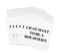 3dRose Tarjetas de felicitación - Image of I Just Want To Be A Housewife Cita - 6 por 6 pulgadas, juego de 6 (gc_305539_1)