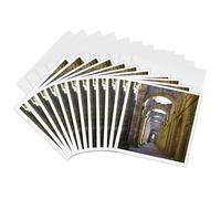 3dRose Tarjetas de felicitación - Inglaterra, Yorkshire del Norte, Ripon. Abadía de fuentes. Ruinas de arcos. - 6 por 6 pulgadas, juego de 12 (gc_313877_2)