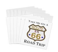 3dRose Tarjetas de felicitación - Take Me On A Road Trip - Route US 66 Imagen gráfica - 6 por 6 pulgadas, juego de 6 (gc_297032_1)