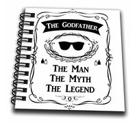 3dRose The Godfather Gift Mini Bloc de notas, multicolor, 10,16 x 10,16 cm
