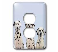 3dRose Three Dalmatians Puppies. Best Friends. 2 Tapas de Enchufe, Multicolor