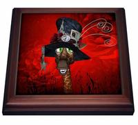 3dRose trv_287303_1 - Salvamanteles con Azulejos, cerámica, Color marrón