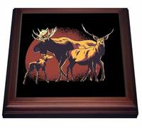 3dRose trv_316109_1 - Salvamanteles con Azulejos, cerámica, Color marrón