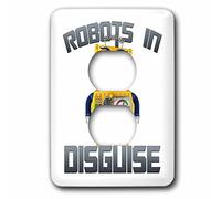 3dRose Vintage Toy Robot in Disguise with a Fake Nose, Glasses and Moustache Tapón de Enchufe, Multicolor