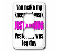 3dRose You Make my Knees Weak. Pink. 2 Tapas de Enchufe, Multicolor