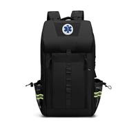 3DTengkit Mochila de emergencia vacía, Bolsa de primeros auxilios grande, Mochila de rescate para bomberos Búsqueda y RescueTools, Para el hogar y el trabajo, senderismo, campamento. (Negro)