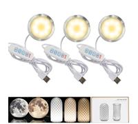 3DZWMAN 3x Kit de Lámpara LED 001 compatible con Bambu Lab A1 mini/A1/P1S/P2S/X1C y Makerworld para impresiones 3D, 3 temperaturas de color, memoria de color, regulable, repuestos DIY para hardware