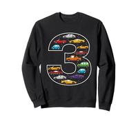 3er Cumpleaños 3 Años Coches Niños Niñas Carreras Sudadera