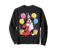 3er cumpleaños niño niña 3 años tres Bernese Mountain Dog Sudadera