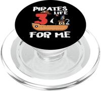 3er cumpleaños Piratas Vida para mí 3 años cumpleaños niños niños PopSockets PopGrip para MagSafe