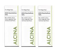 3er F/M AHA Gesichtsfluid 10% pflegende Kosmetik Alcina bei unreiner und zu Akne neigender Haut je 50 ml = 150 ml