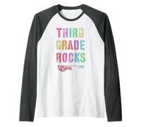 3er Grado Rocks Estudiante Maestro Rockstar Team Tercer Grado Camiseta Manga Raglan