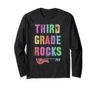3er Grado Rocks Estudiante Maestro Rockstar Team Tercer Grado Manga Larga