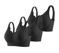 3er Pack Nahtlos BHS Damen Set Klassische Ohne Bügel Sport BH Push Up mit Verstellbarem Bustier Große Brüste Starker Halt Trainings Unterwäsche Vollschalen Gepolstert Bustier, Bk10, XXL