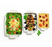 3er Set Fuentes para Horno 2,2L 1,4L 0,8L Plato el Rectang Gratinar Keramikform