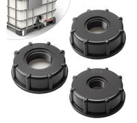3er Set IBC Container Adapter Zubehör s60x6 3/4,1/2,1 Zoll - Adaptador IBC Rosca Hembra IBC Contenedor Accesorios Adaptador Tapa Passend für IBC Garten Tank behälter Wassertank Adapter 1000L