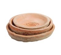 3er Set Kit Posavasos Redondo Envejecida Terracota Flores y Plantas