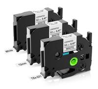 3er Set TZe-231 TZ231 12mm x 8m Casete de Cinta banda Tape Cassette Cinta de Etiquetado Cinta Laminada Estandar -Kassette Tape Ersatz Para Brother P Touch 1010 1080 1000 1250 1850 1000W 1000 1010
