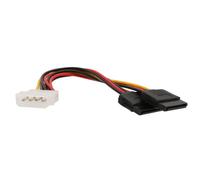 3go cable molex/sata alimentacion molex/m - 2xsata/h 0,16m