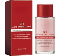 3H Loción Secante Nocturna Tratamiento Localizado para Acné con Calamina, Centella & Tea Tree | Skincare para Piel Problematica con Tendencia Grasa | Cuidado Calmante Localizado 30ml (1pcs)