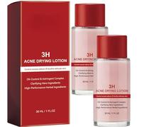 3H Loción Secante Nocturna Tratamiento Localizado para Acné con Calamina, Centella & Tea Tree | Skincare para Piel Problematica con Tendencia Grasa | Cuidado Calmante Localizado 30ml (2pcs)