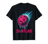 3I Atlas - Diseño de meteoritos derretidos con Llamas Azules y Pop Camiseta