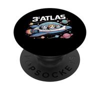 3I Atlas Funny Alien Cat Humor Espacial PopSockets PopGrip Adhesivo
