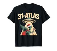 3I Atlas Santa Hat Alien UFO Christmas Tree Lights Cryptid Camiseta