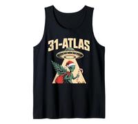 3I Atlas Santa Hat Alien UFO Christmas Tree Lights Cryptid Camiseta sin Mangas