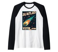 3I Atlas visitante de más allá del Arte cósmico Vintage Camiseta Manga Raglan