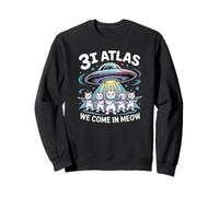 3I Atlas We Come In Meow Alien Cat Divertido Sudadera
