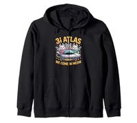 3I Atlas We Come In Meow Alien Cat Humor Espacial Divertido Sudadera con Capucha