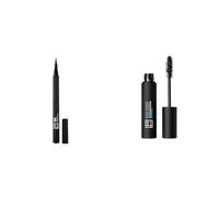 3INA MAKEUP - The 24H Pen Eyeliner 900 + The Volume Mascara Waterproof 900 - Eyeliner Negro Líquido Mate - Máscara de pestañas - Vegan - Cruelty Free