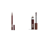3INA MAKEUP - The Color Pen Eyeliner 575 + The Color Mascara 575 - Marrón - Eyeliner Marrón Líquido Mate - Máscara de Pestañas Marrón con Keratina - Vegan - Cruelty Free