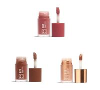 3INA MAKEUP - The No-Rules Cream 362, 677 y Highlighter 512 - Colorete, Contorno e Iluminador Líquido 3 en 1 para Mejillas, Labios y Ojos con Acabado Natural